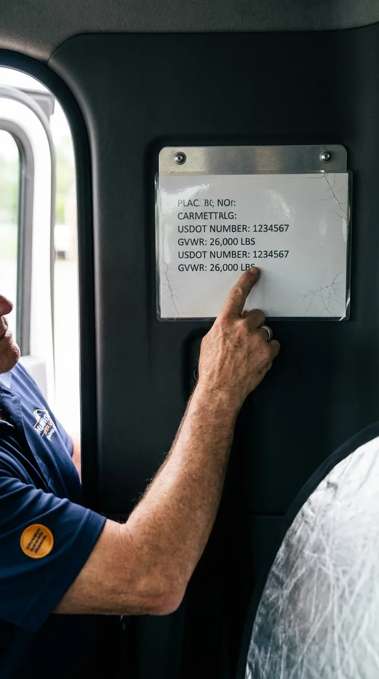 USDOT licensing placard verification in Negaunee
